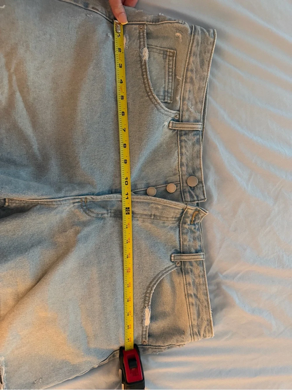 Universal Thread Light Blue Denim Shorts with Distressed Details, 90’s baggy